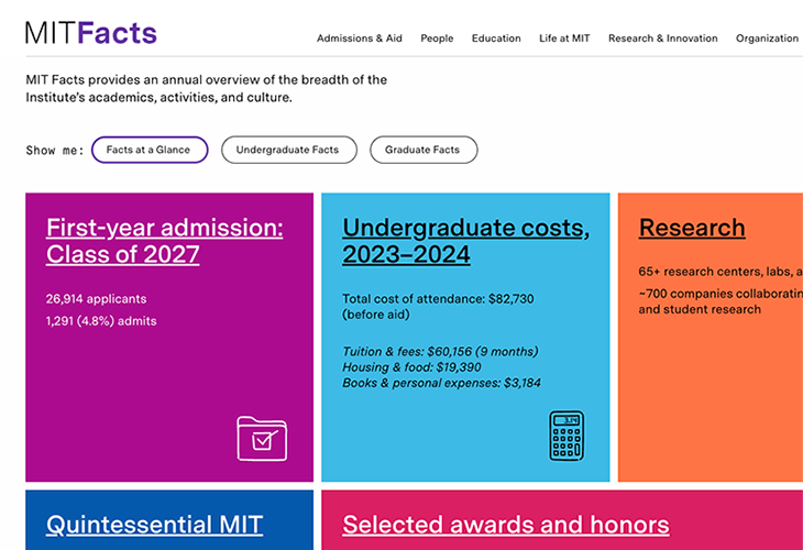 Thumbnail of MIT Facts website
