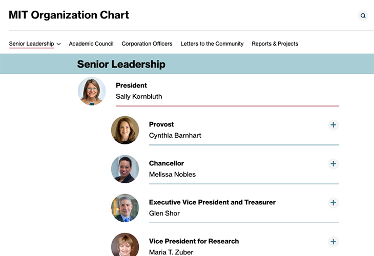 Thumbnail of MIT Organization Chart